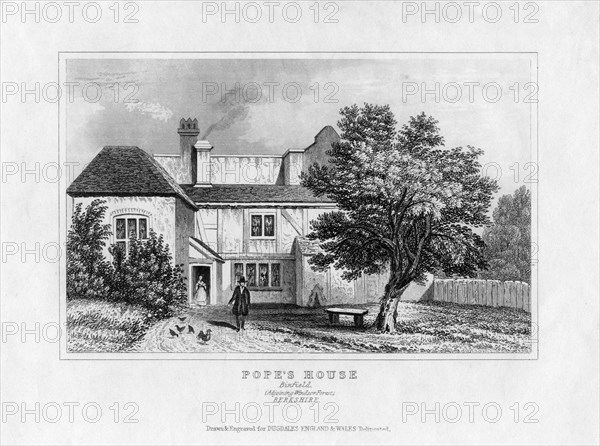 Alexander Pope's House, Binfield, Berkshire, mid 19th century. Artist: Unknown