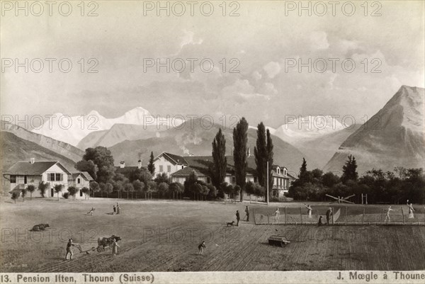 Pension Liten, Thun, Switzerland, 1885.  Artist: J Moegle