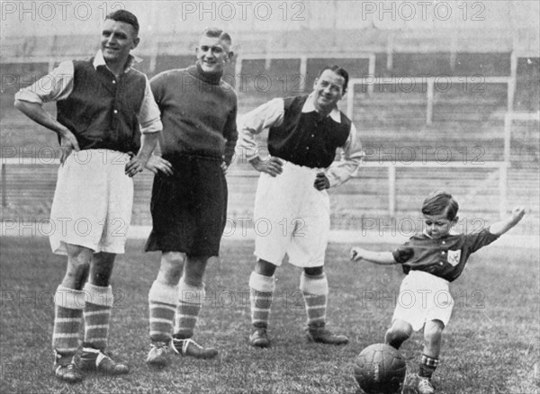 Young Tony Hapgood shows his skills at Highbury, London, c1933-c19375). Artist: Topical Press Agency