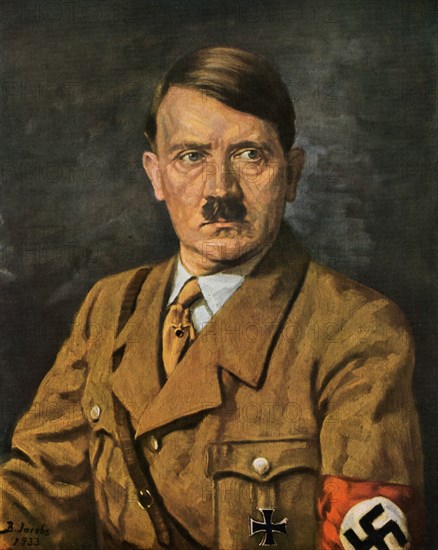 Portrait of Adolf Hitler, 1933.Artist: B von Jacobs - Photo12-Heritage ...