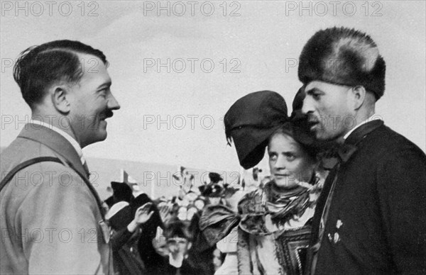 Adolf Hitler at the Erntedankfest (Harvest Festival), 1934. Artist: Unknown