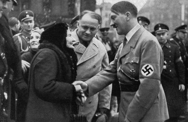 Adolf Hitler meets the people, 1936. Artist: Unknown