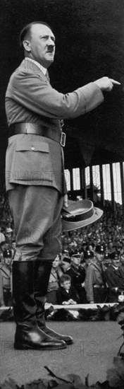 Adolf Hitler at the Nuremberg Rally, Germany, 1935. Artist: Unknown