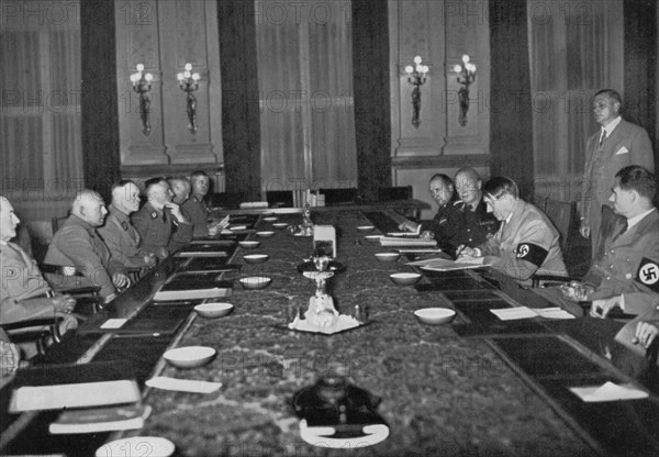 Meeting of the Reichsstatthalter at the Reich Chancellery, Berlin, Germany, 1936. Artist: Unknown