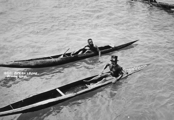 Diving boys, Sierra Leone, 20th century. Artist: Unknown