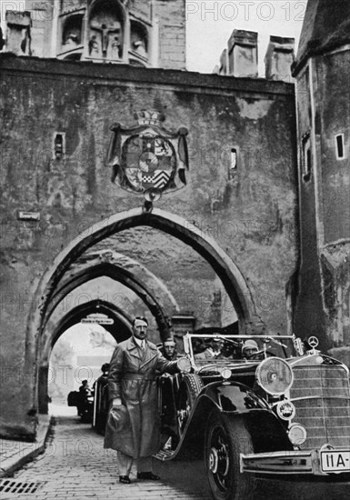 Adolf Hitler visiting Landsberg fortress, Germany, 1934. Artist: Unknown