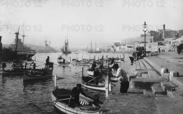 Grand Harbour, Malta, 1937. Artist: Unknown