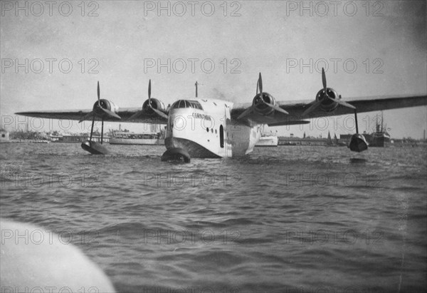 Short Empire flying boat 'Corinthian', Alexandria, Egypt, c1938-c1941. Artist: Unknown