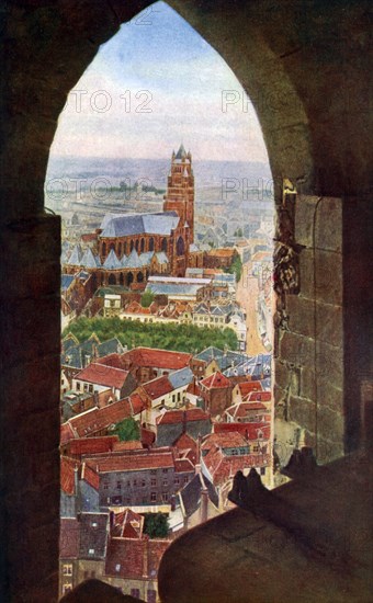 View from the belfry of Bruges, Belgium, c1924. Artist: Unknown