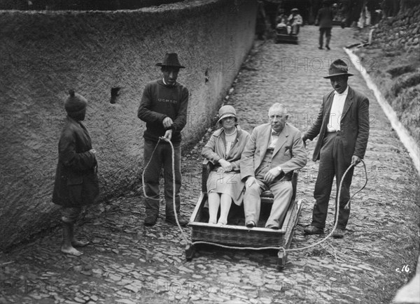 Monte sledge, Madeira, Portugal, c1920s-c1930s(?). Artist: Unknown