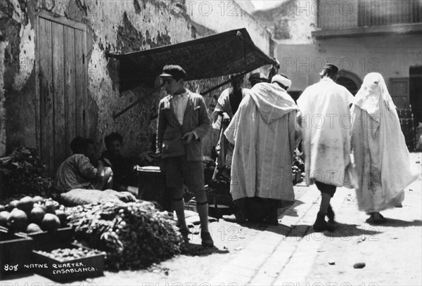 Street scene, Casablanca, Morocco, c1920s-c1930s(?). Artist: Unknown