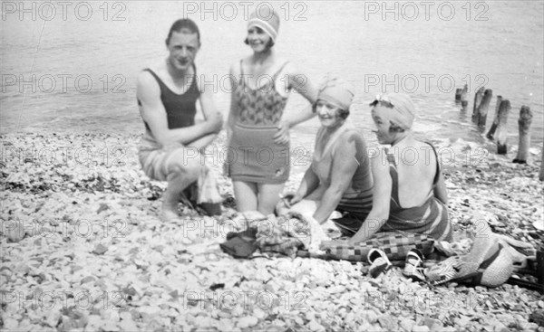 Sunbathing, Canada, c1930s(?).Artist: Marjorie Bullock