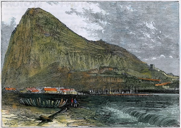 The Rock of Gibraltar, c1880. Artist: Unknown