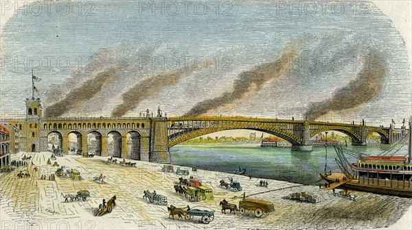 Eads Bridge, St Louis, Missouri, USA, c1874. Artist: Unknown