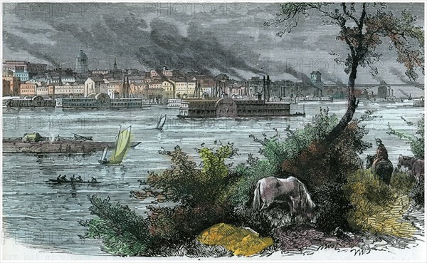 View of St Louis, Missouri, USA, c1880. Artist: Unknown