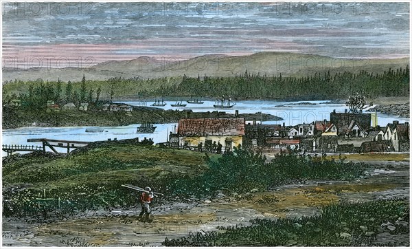 View of the western suburbs of Victoria, Vancouver Island, British Columbia, Canada, c1880. Artist: Unknown