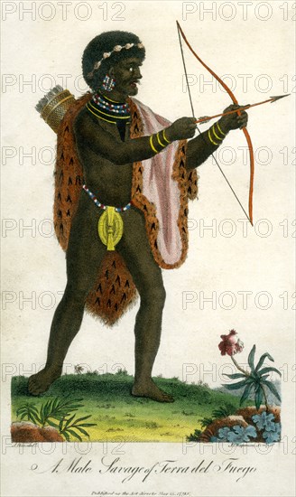 'A Male Savage of Terra del Fuego', 1795. Creator: J Chapman.