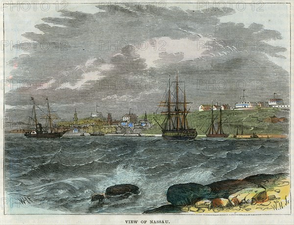 'View of Nassau', Bahamas, c1880. Artist: Unknown