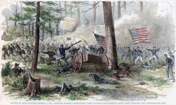 Battle of Bentonville, North Carolina, American Civil War 19 March 1865. Artist: Unknown