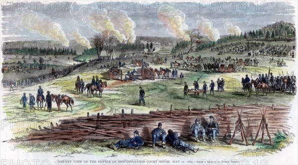 Battle of Spotsylvania Court House, Virginia, American Civil War, 12 May 1864. Artist: Unknown