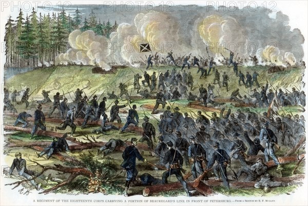 Siege of Petersburg, Virginia, American Civil War, c1864-c1865. Artist: Unknown