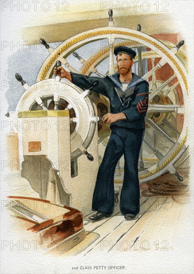 Royal Navy 2nd class Petty Officer, c1890-c1893.Artist: William Christian Symons