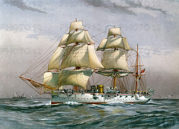 HMS 'Calliope', Royal Navy 3rd class cruiser, c1890-c1893. Artist: Unknown