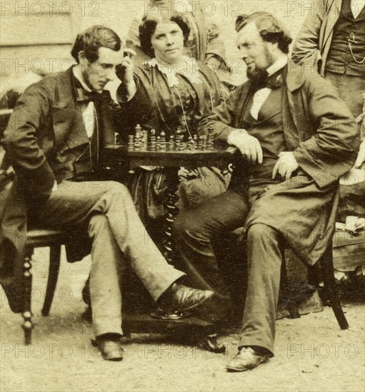 'Chess and Cards', c1850s. Artist: Unknown