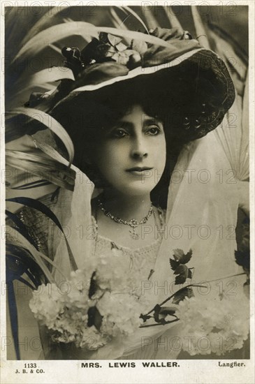 Mrs Lewis Waller, English actress, c1906. Artist: Langfier Photo