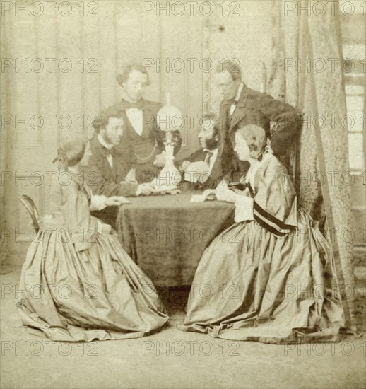 'A Game of Cards', 19th century. Artist: Unknown
