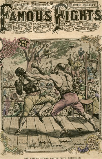 'Tom Cribb's second battle with Molineaux', 1811 (late 19th or early 20th century). Artist: Unknown