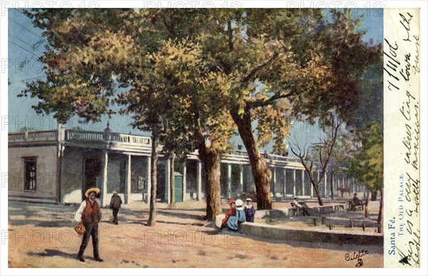 The Old Palace, Santa Fe, New Mexico, USA, c1900s.Artist: Gilette