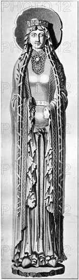 Queen Clotilda, 6th century, (1910). Artist: Unknown