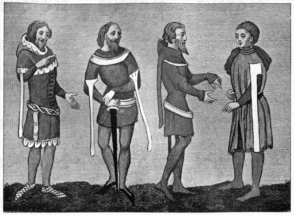 Costume of the 14th century, (1910). Artist: Unknown