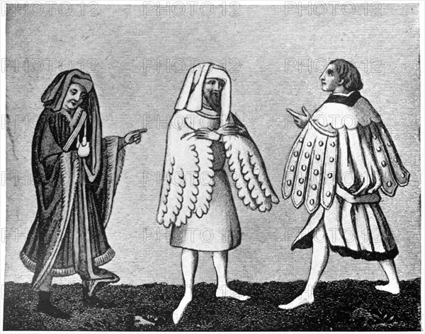 Male dress, 14th century, (1910). Artist: Unknown