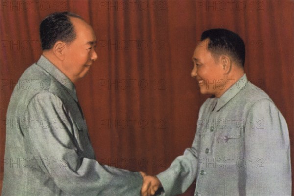 Mao Zedong and Deng Xiaoping, Chinese Communist leaders, c1960s(?). Artist: Unknown