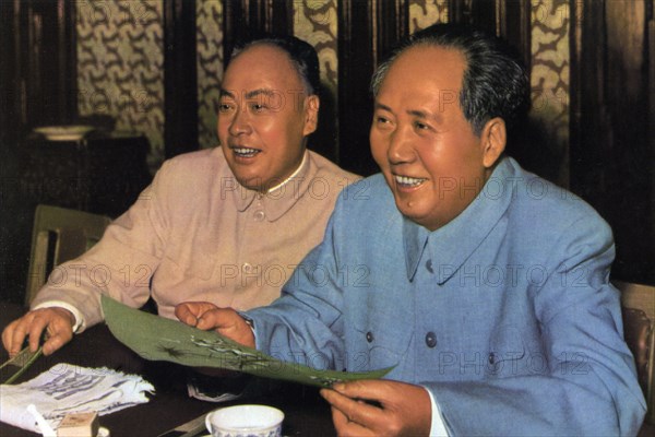 Mao Zedong and Chen Yi, Chinese Communist leaders, c1960s(?). Artist: Unknown
