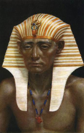 Amenemhat III, Ancient Egyptian pharaoh of the 12th dynasty, 19th century BC (1926).  Artist: Winifred Mabel Brunton