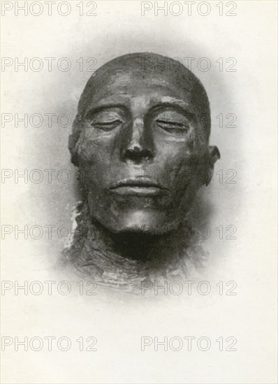 Head of the mummy of Sety I, Ancient Egyptian pharaoh of the 19th Dynasty, c1279 BC (1926).  Artist: Winifred Mabel Brunton