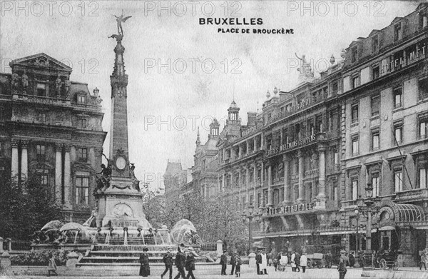 Place de Brouckere, Brussels, Belgium, c1918. Artist: Unknown