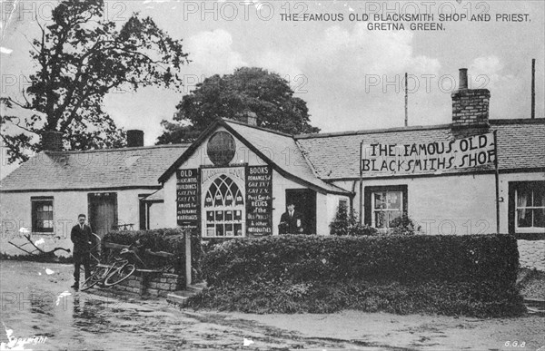 The famous old blacksmith's shop, Gretna Green, Dumfriesshire, Scotland, 20th century. Artist: Unknown