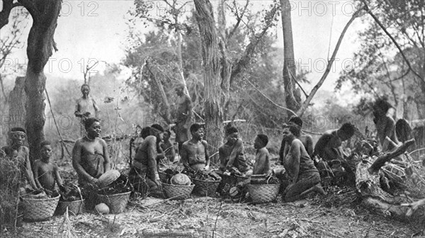 Native women with baskets of hippo meat, Karoo, South Africa, 1924 (1927). Artist: Thomas A Glover