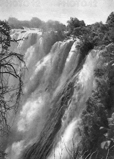 Eastern cataract, Victoria Falls, Livingstone to Broken Hill, Northern Rhodesia, 1925 (1927).  Artist: Thomas A Glover