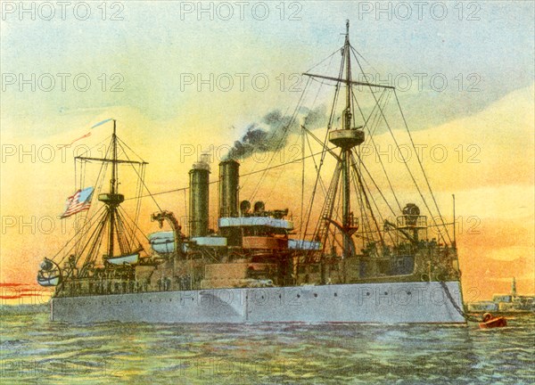 'The last sunset of the 'Maine'', 1898. Artist: Unknown