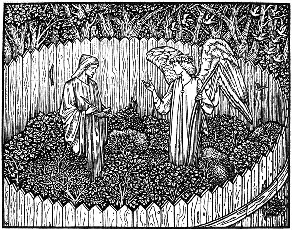Illustration from the Kelmscott Press edition of the Works of Geoffrey Chaucer, 1896 (1964). Artist: Anon