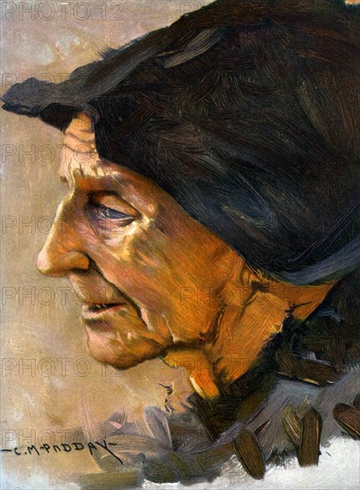 'Study of a Head', 1906.  Artist: Charles Padday