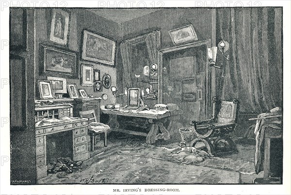 Henry Irvings' Dressing Room, 1891 Artist: Unknown