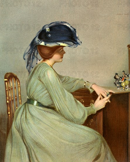 'The Blue Veil', 1904.  Artist: George Henry