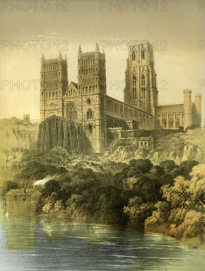 Durham Cathedral, County Durham, c1870.  Artist: Hanhart
