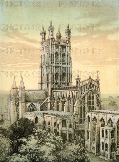 Gloucester Cathedral, Gloucestershire, c1870. Artist: Stannard & Son